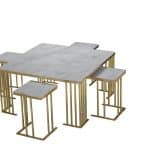 BOAHOME SQUARE 4+1 DEMONTE COFFEE TABLE
